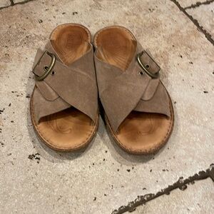Born slide suede sandals